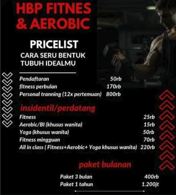 Daftar Harga Membership HBP Fitness
